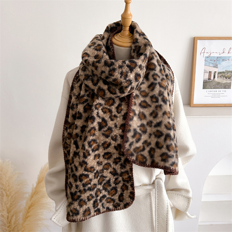 Pashmina Wrap Large - Autumn Winter Leopard Scarf Women Luxury