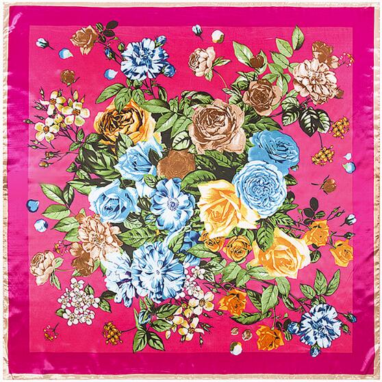 Silk Neck Scarf - 90*90cm Silk Scarf Women Fashion Designer
