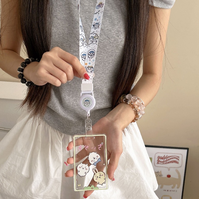 Cute Cartoon Chiikawa Transpar - огляд і ціна Lanyard Badge Holder