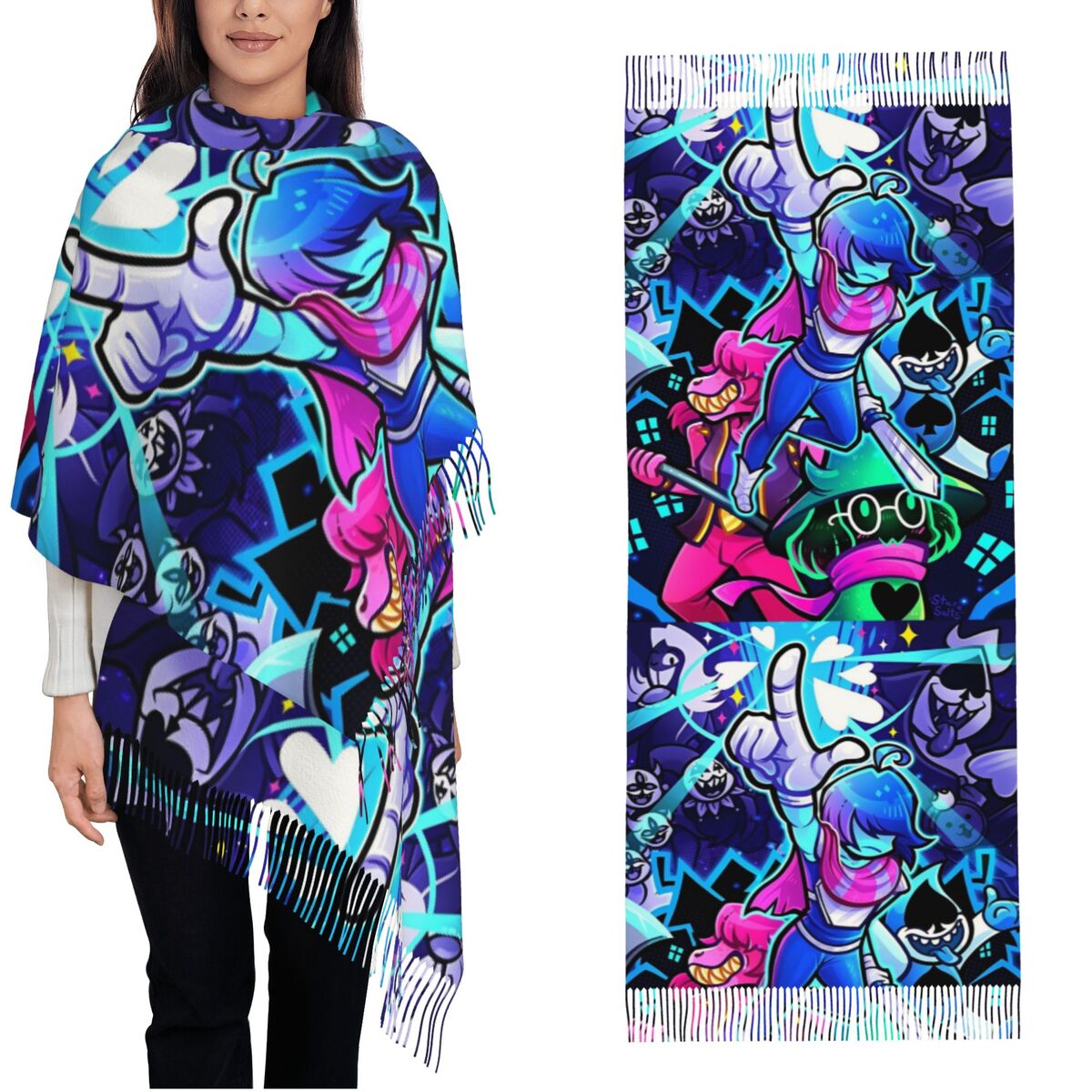 Deltarunes  Shawl Wraps Womens - огляд і ціна Pashmina Wrap Large