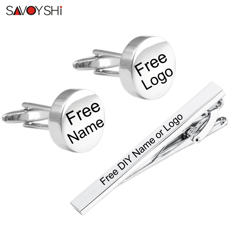 SAVOYSHI Free Engraving Name C - огляд і ціна Tie Bar Set Gift