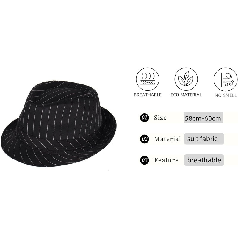 1920s Mens Costume Fedora Hat  - огляд і ціна Bow Tie Pre Tied