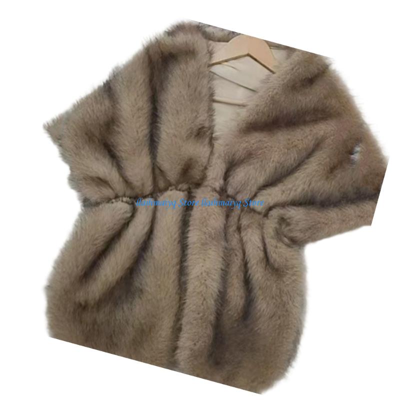 573B Luxurious Artificial Furs - огляд і ціна Stole Wedding Shawl
