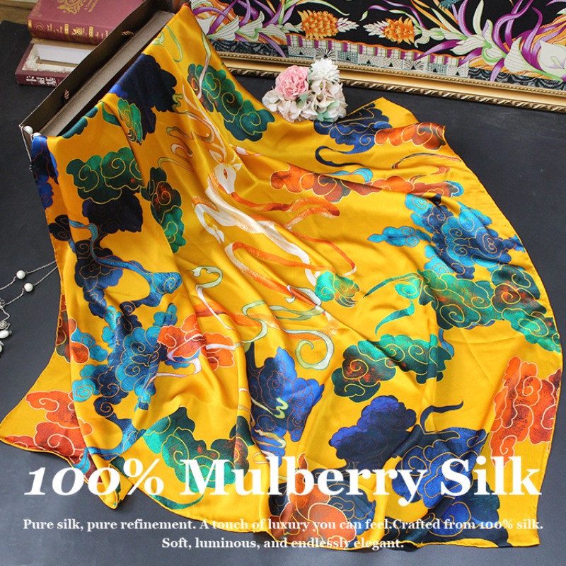 New Luxury 110x110cm Real Silk - огляд і ціна Pashmina Wrap Large