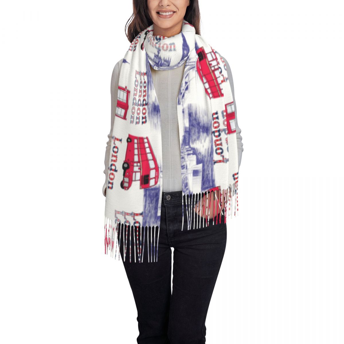 London England Scenes Shawls W - огляд і ціна Pashmina Wrap Large