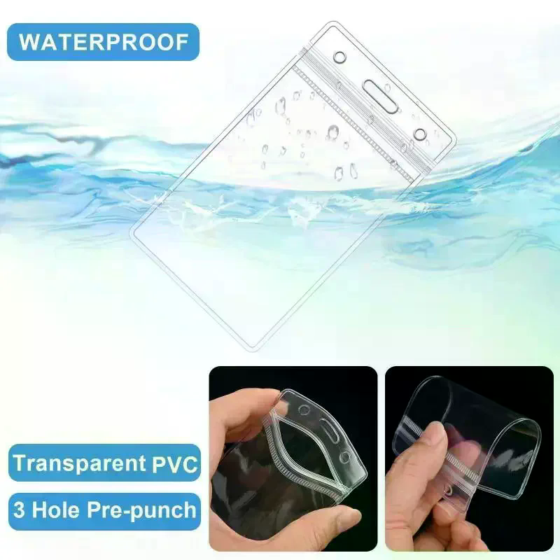 10 Pcs Clear Plastic ID Badge  - огляд і ціна Lanyard Badge Holder