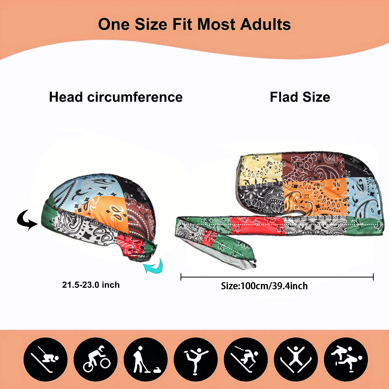 Paisley Printing Silky Durags  - огляд і ціна Bandana Doo Rag
