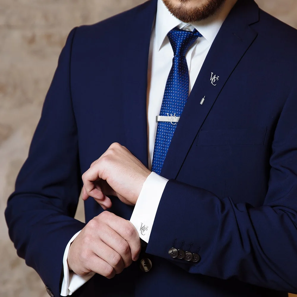Personalized Cufflinks/Lapel P - огляд і ціна Tie Bar Set Gift