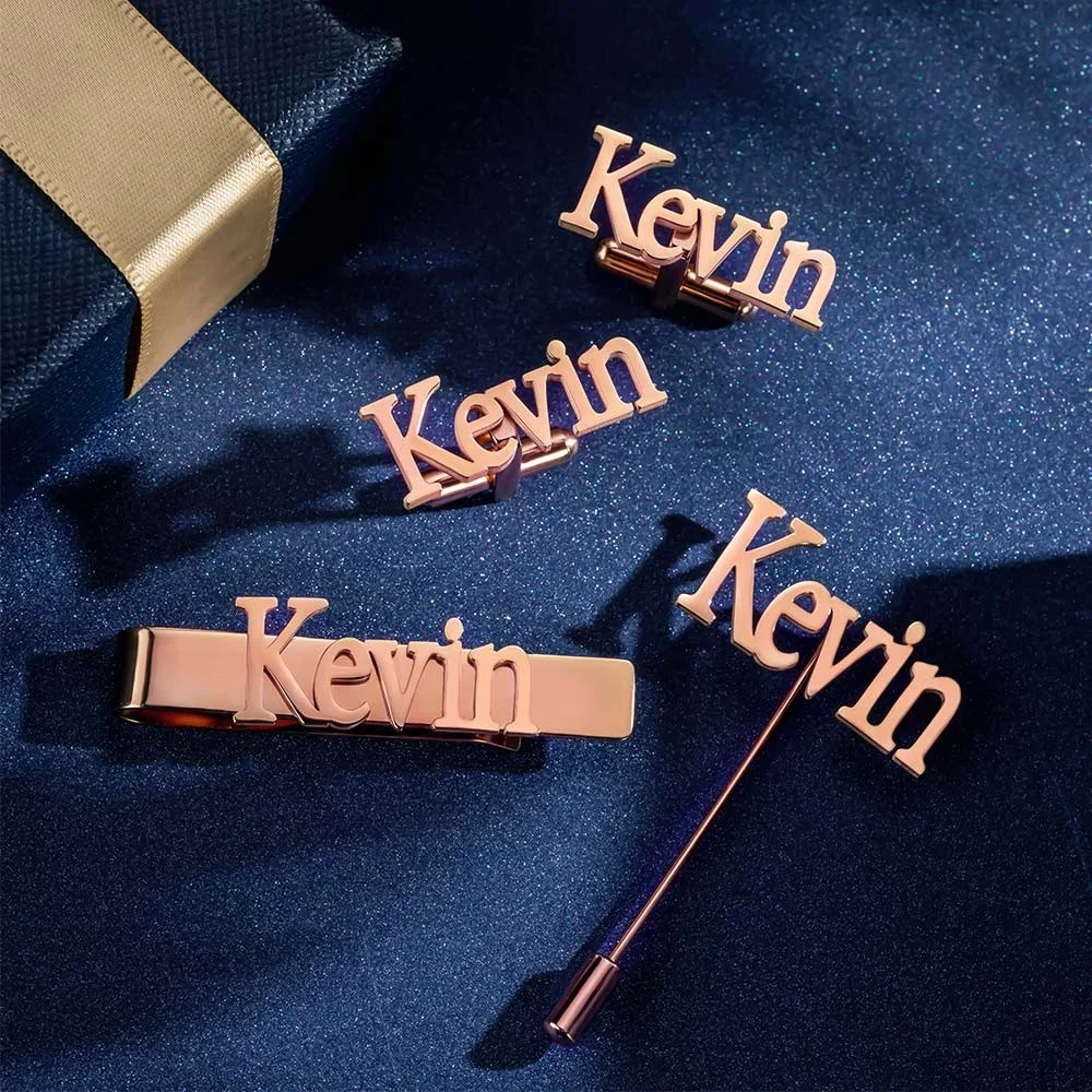 Personalized Cufflinks/Lapel P - огляд і ціна Tie Bar Set Gift