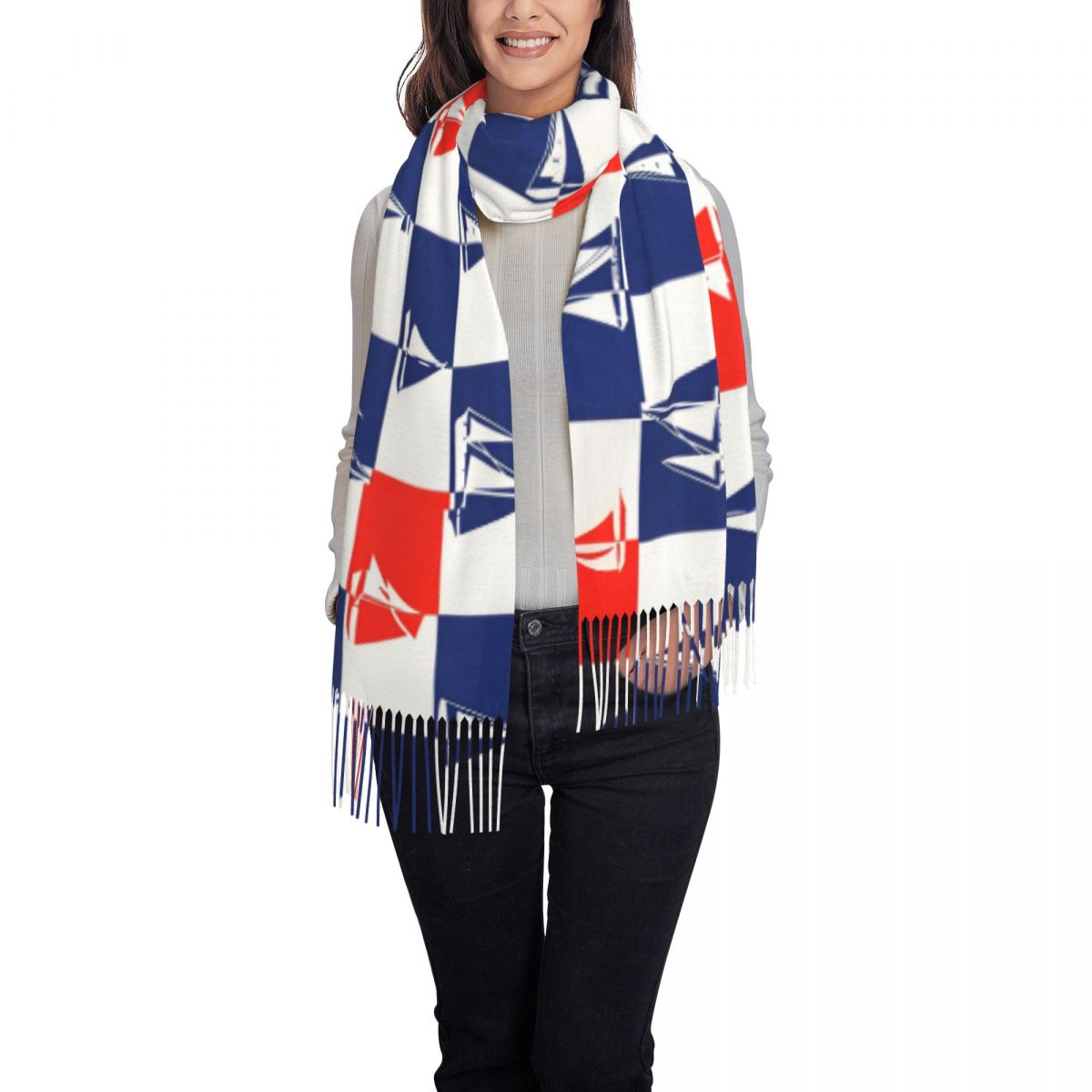 Sailing Ship Ocean Scarf Fall  - огляд і ціна Pashmina Wrap Large