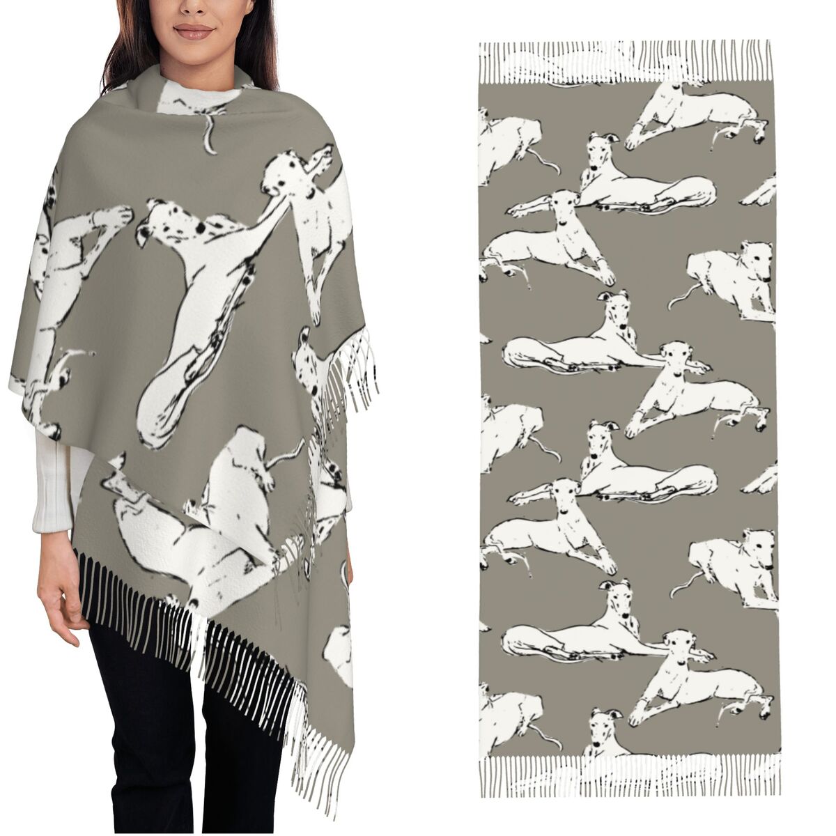 Relaxing Greyhound Whippet Sca - огляд і ціна Pashmina Wrap Large