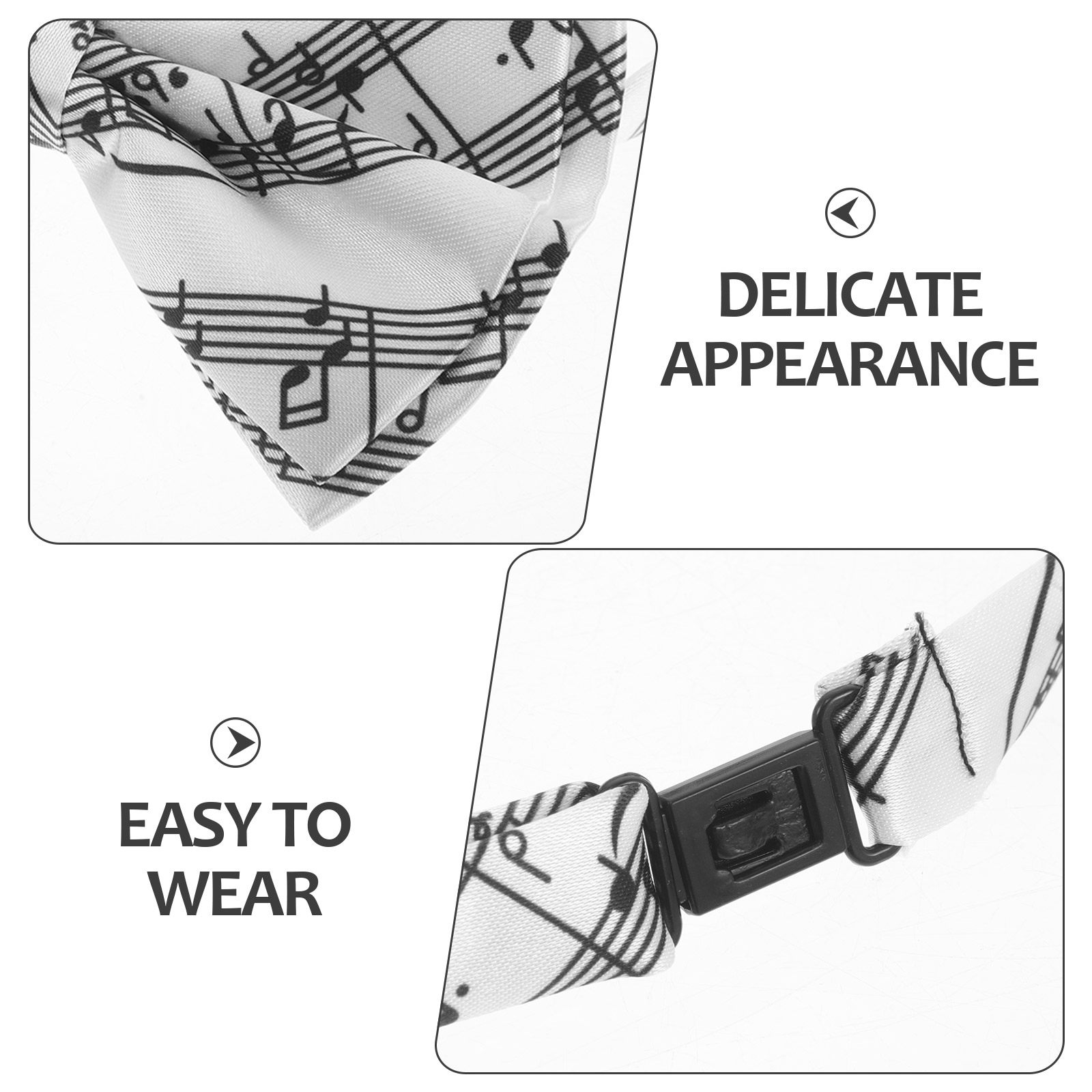 3Pcs Music Note Bow Tie Set Pr - огляд і ціна Bow Tie Pre Tied
