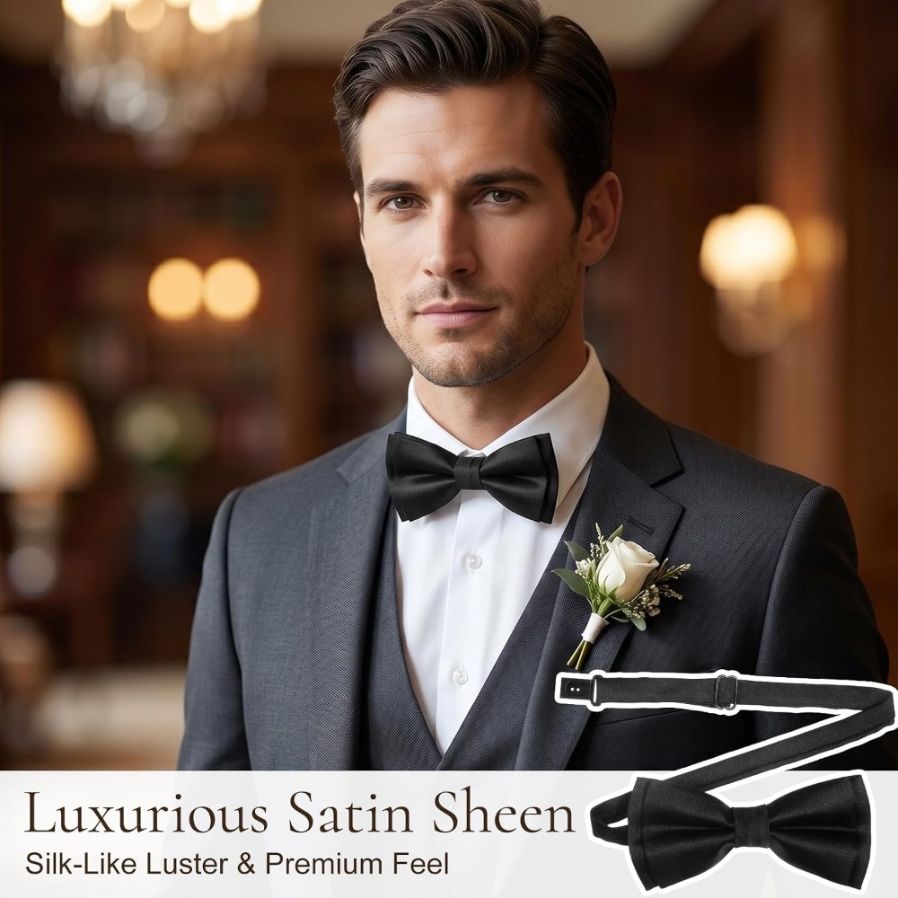 Men's Bow Ties, 2-Pack Solid C - огляд і ціна Bow Tie Pre Tied