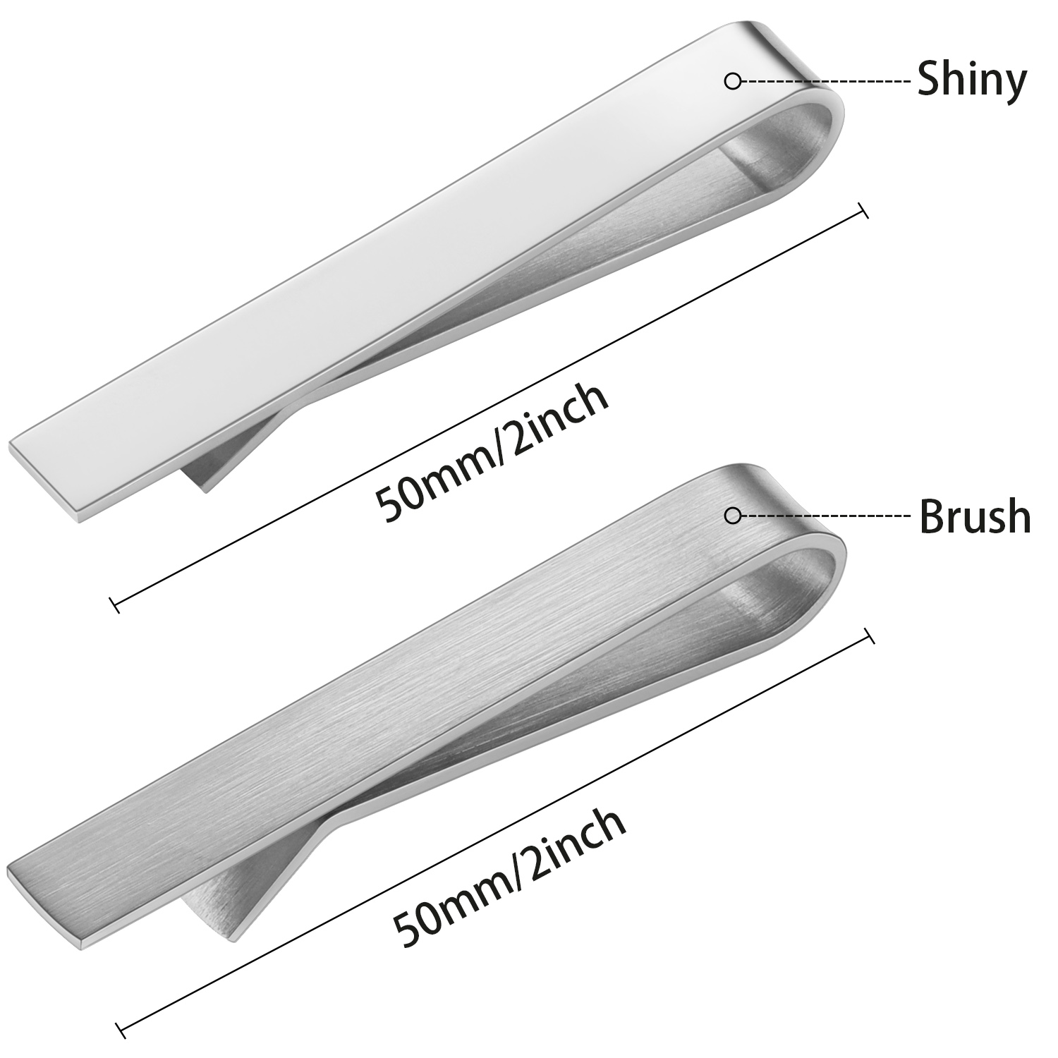 HAWSON 2 in shiny and brushTie - огляд і ціна Tie Bar Set Gift