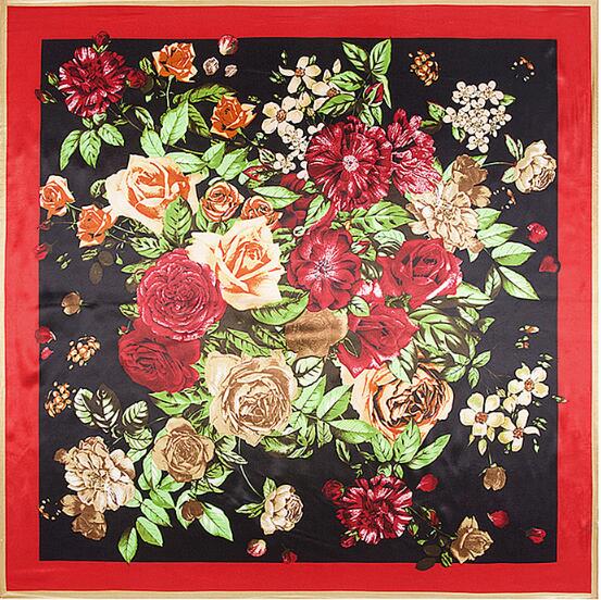 90*90cm Silk Scarf Women Fashi - огляд і ціна Silk Neck Scarf