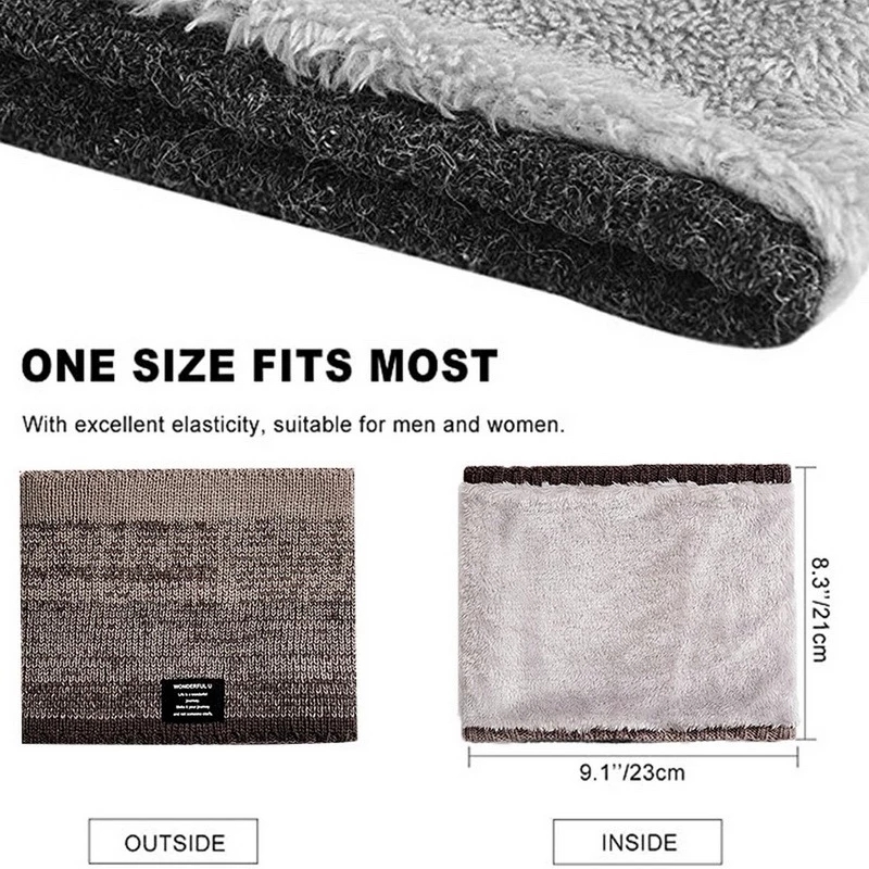 Winter Scarf for Men Fleece Ri - огляд і ціна Handkerchief Cotton Men
