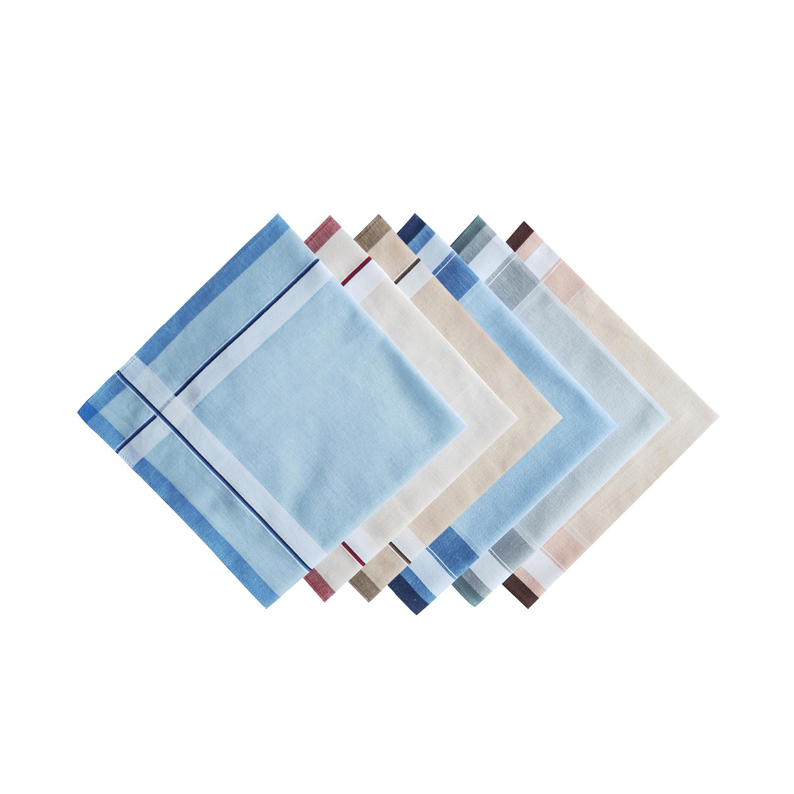 6Pcs Pocket Square Hankies 40c - огляд і ціна Handkerchief Cotton Men