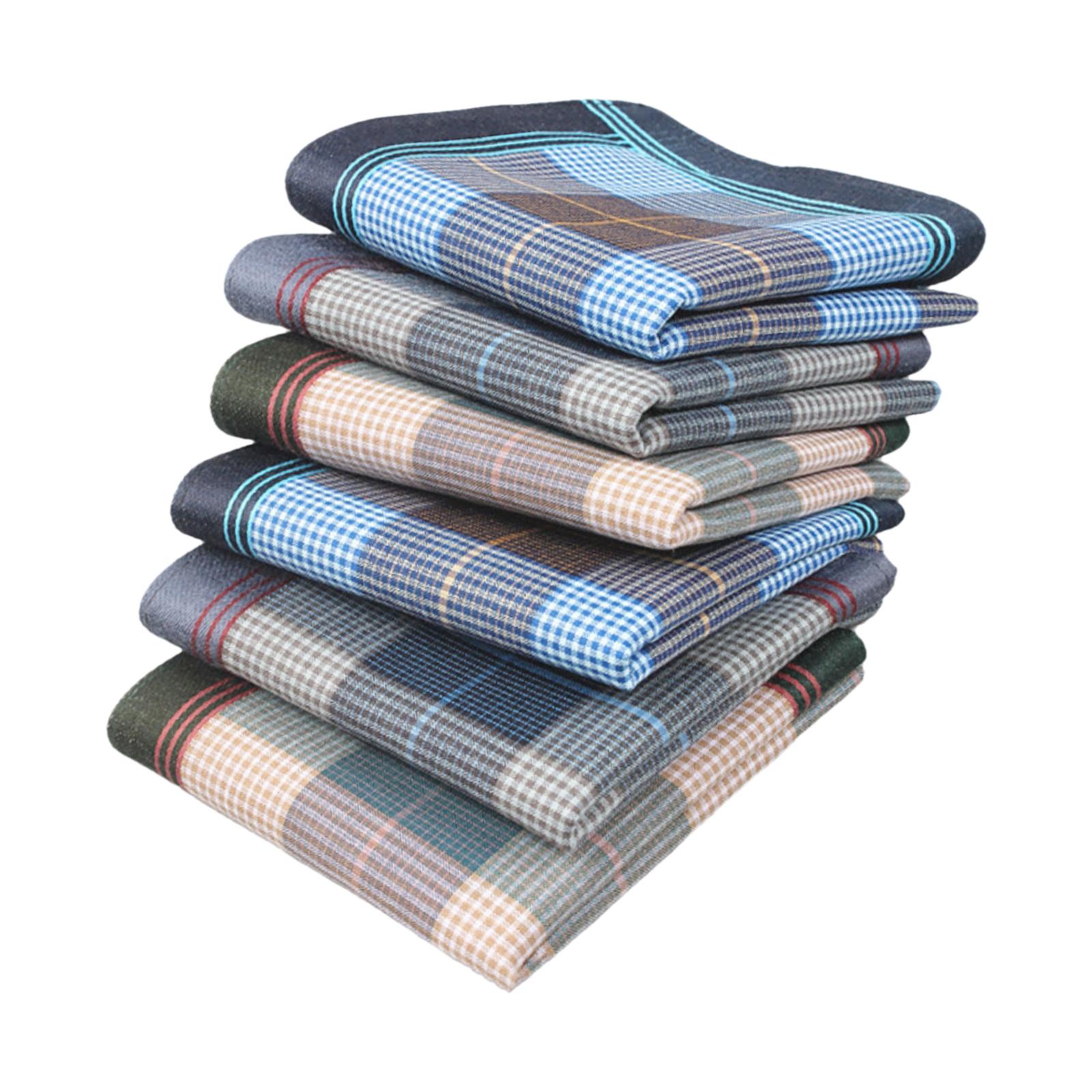 6Pcs Pocket Square Hankies, Un - огляд і ціна Handkerchief Cotton Men