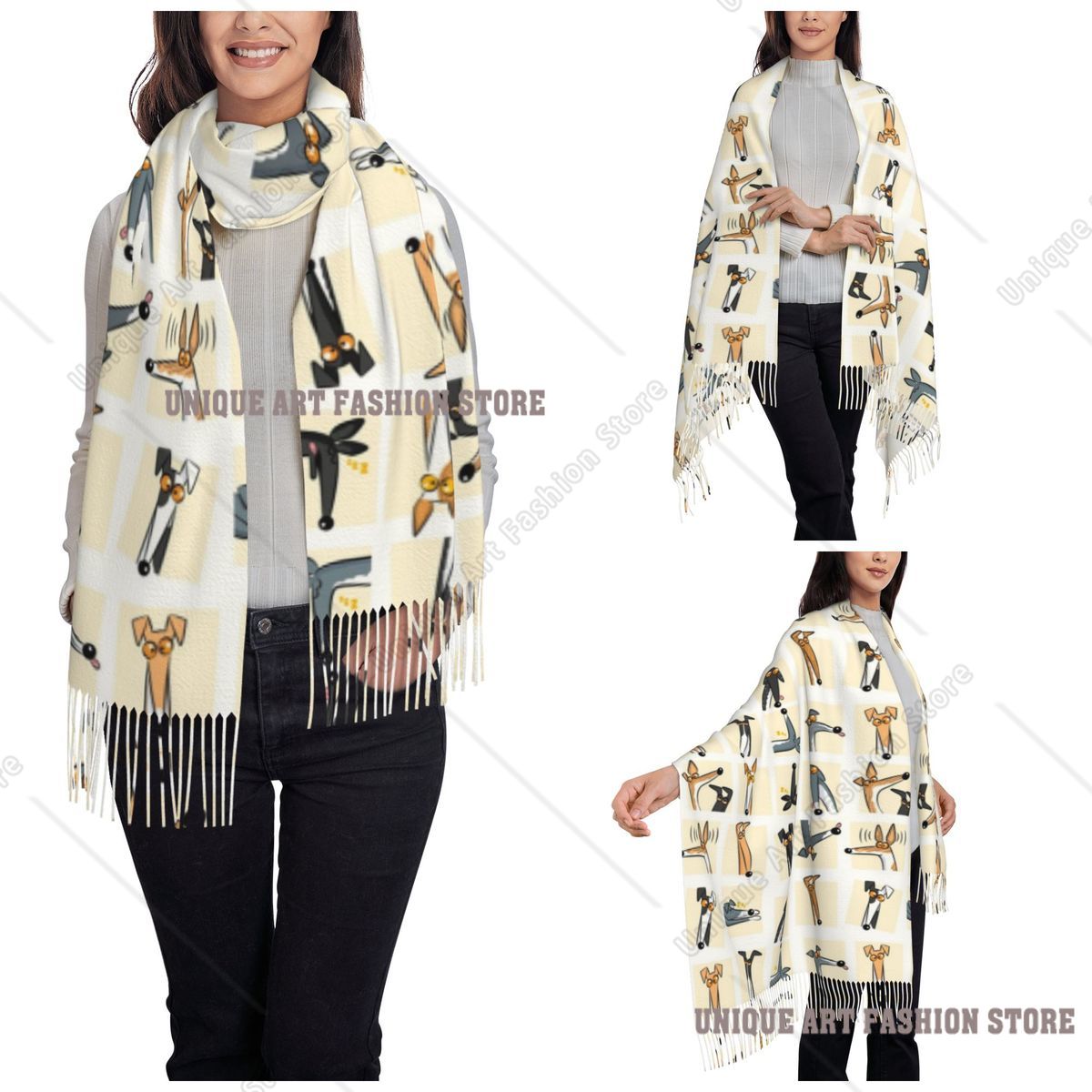 Women's Tassel Scarf Heads Up  - огляд і ціна Pashmina Wrap Large