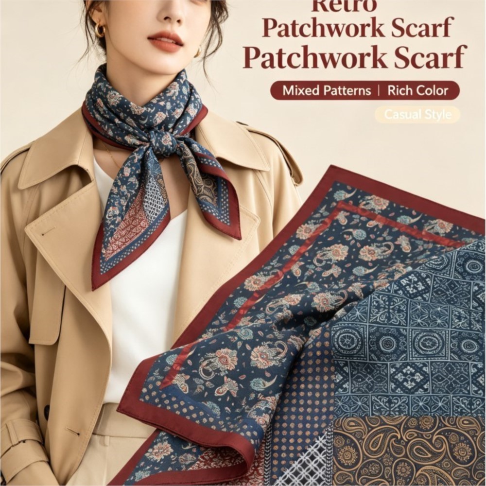 70cm Retro Paisley Square Scar - огляд і ціна Bandana Cotton