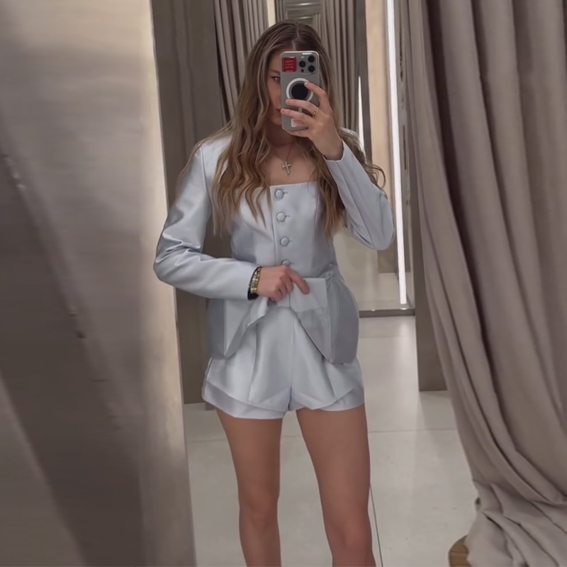 Casual Button Jacket Shorts Su - огляд і ціна Pocket Square Set