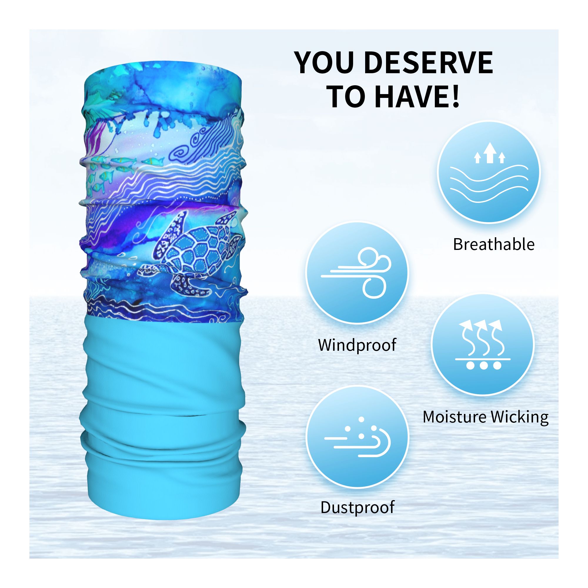 Custom Ocean Turtle Dive Winte - огляд і ціна Neck Warmer Tube