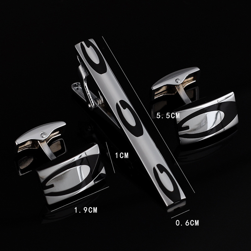 Mens Ties Clip Cufflinks Set S - огляд і ціна Tie Bar Set Gift