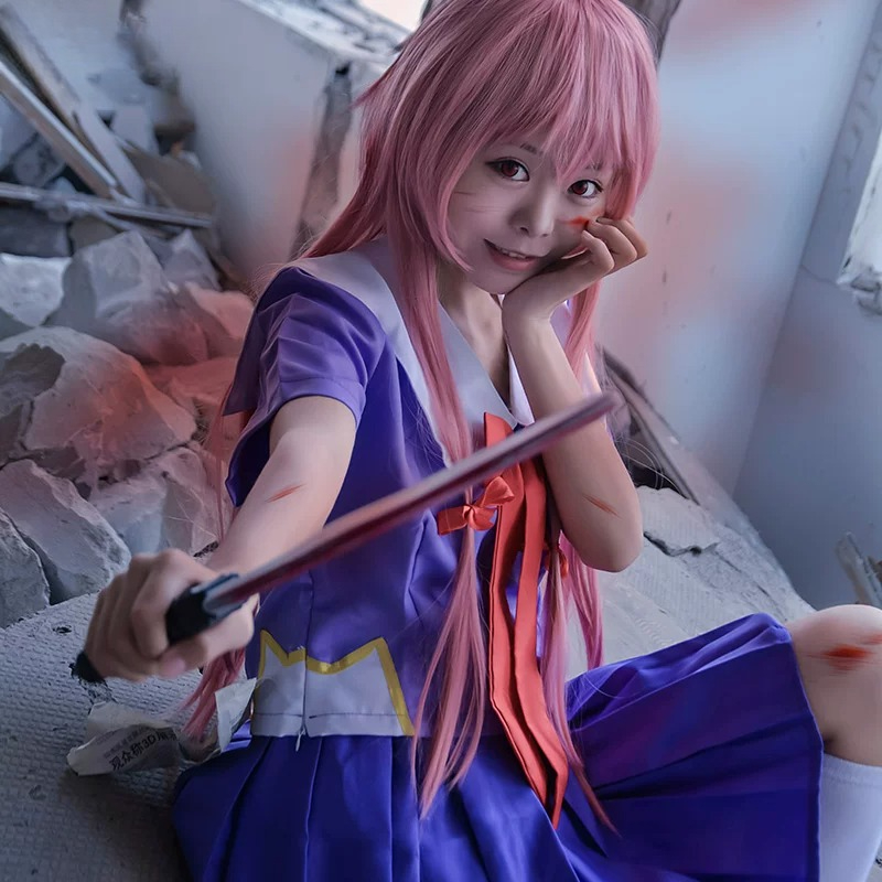 Yuno Gasai Future Diary Cospla - огляд і ціна Bow Tie Pre Tied