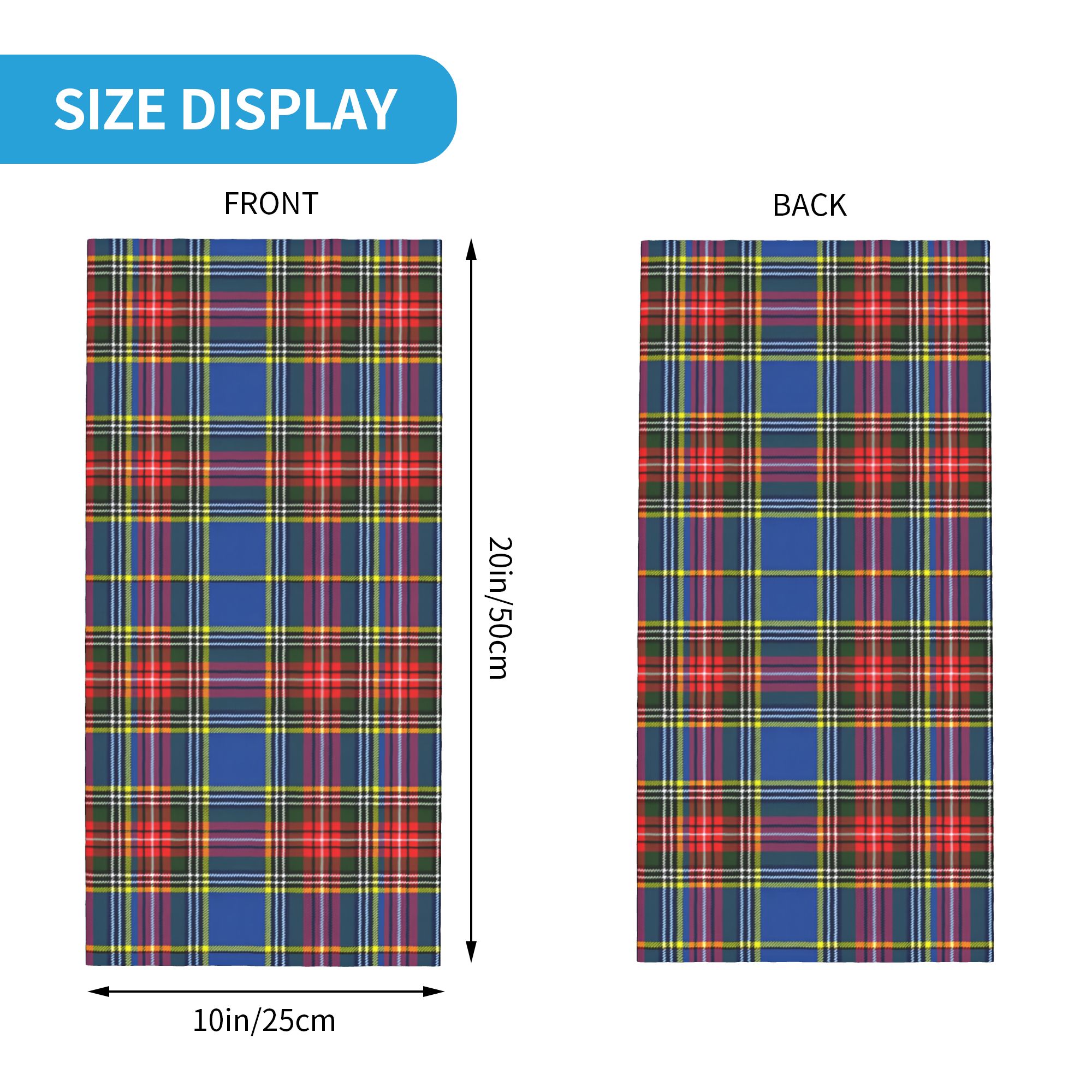 Custom Royal Tartan Plaid Wint - огляд і ціна Neck Warmer Tube