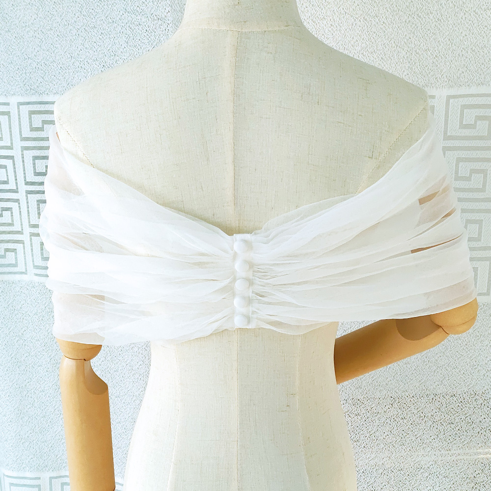 Women Pleated Tulle Sheer Wrap - огляд і ціна Stole Wedding Shawl